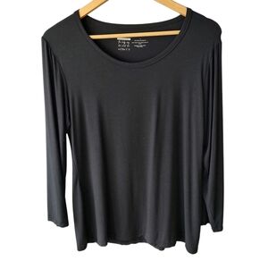 NWOT Vie Active Black Athletic Long Sleeve Shirt Size Large